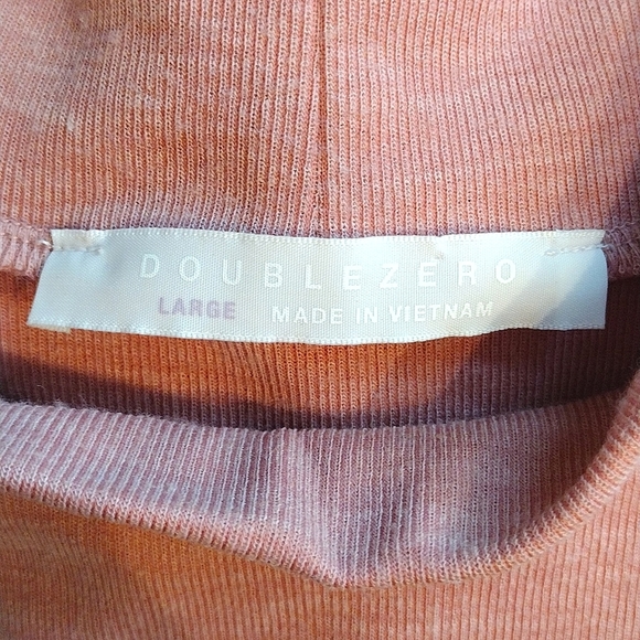 Double Zero Long sleeve Mock Neck Bodysuit, Size Large, Soft Pink color - Picture 5 of 5